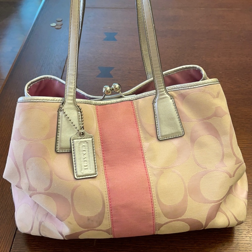 Pink coach purse